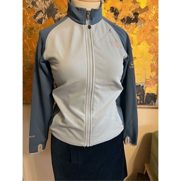 The North Face Womens Flight Series Large Jacket Blue Zip Front TKA Stretch - Picture 1 of 11